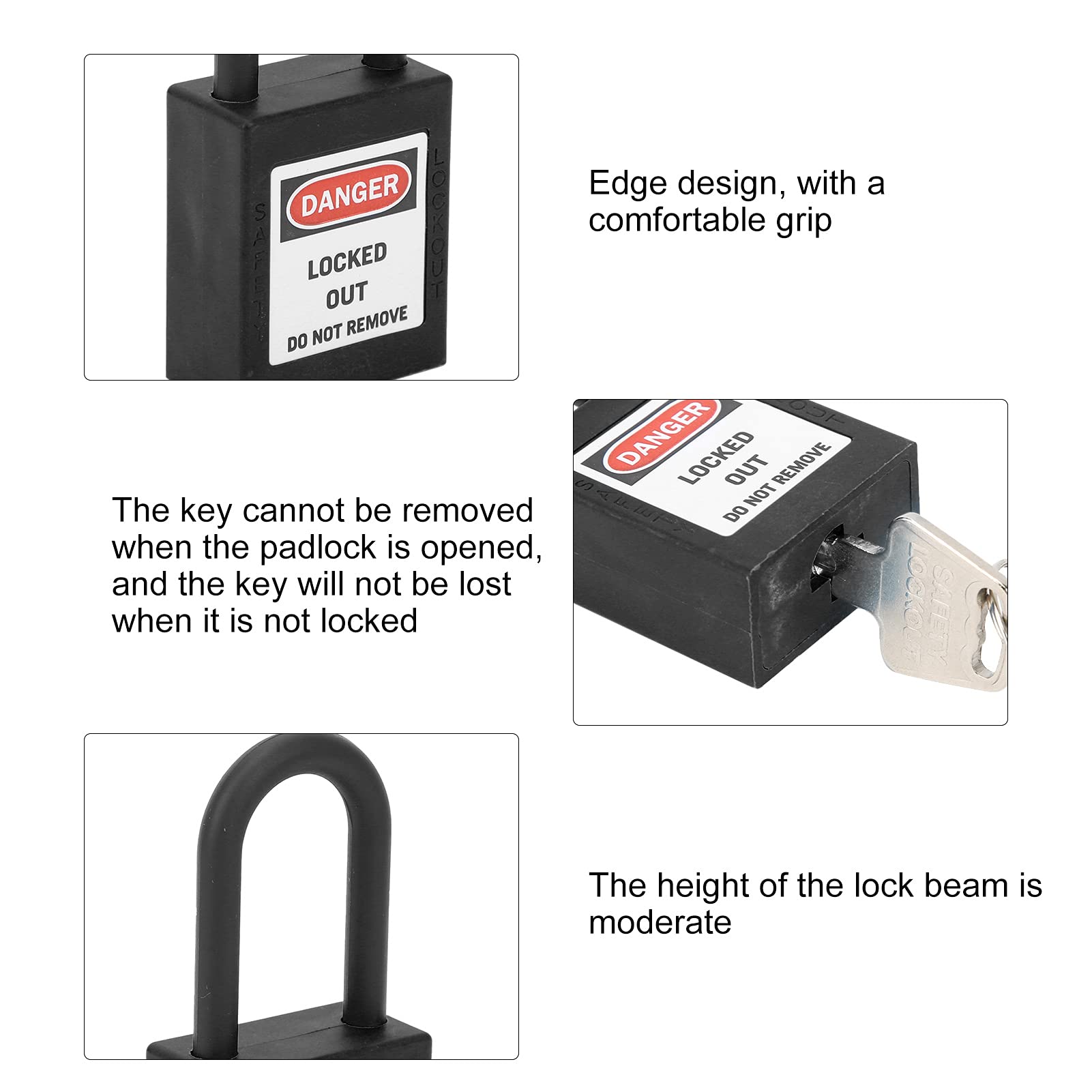 SKUPP-LOTO-LOCK - Lockout Tagout slot, 4 mm met 1 sleutel