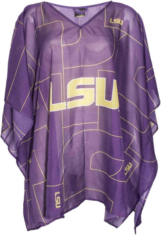 Littlearth NCAA womens Ncaa Sheer Caftan With Flower Design
