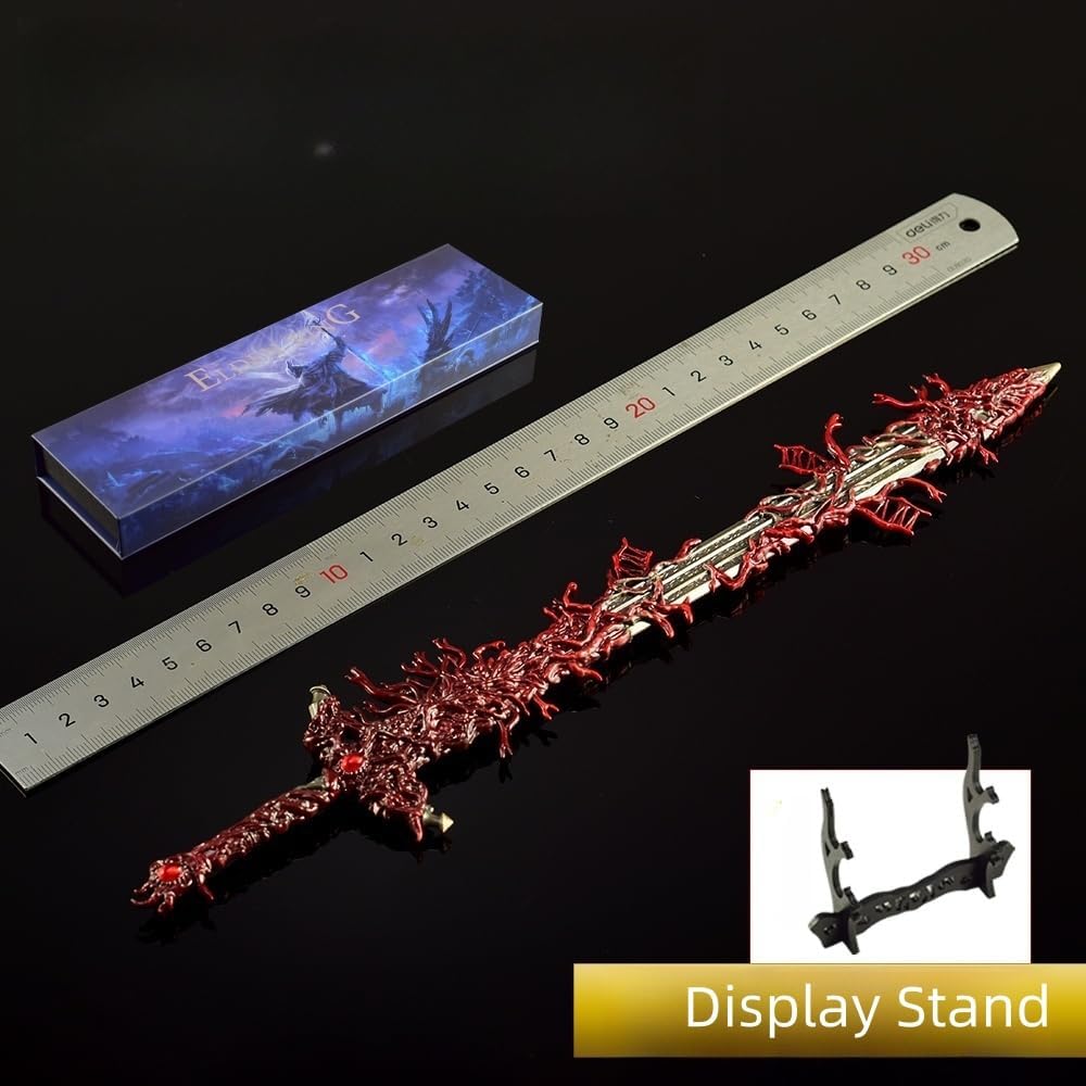 Superbuybox Game Elden Ring DLC Nightreign 12''30cm Blasphemous Blade Greatsword Giftbox Martial Arts Game Collection Gift Desk Decor w/Display Stand - Image 2