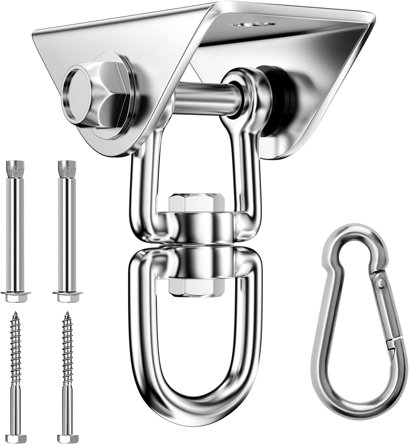 Newaner Ceiling Hooks, Heavy Duty 450 kg Swing Hanger 360°, Hammock Fixings With Screw for Concrete Wooden Sets, Yoga Hammock Chair, Sandbag