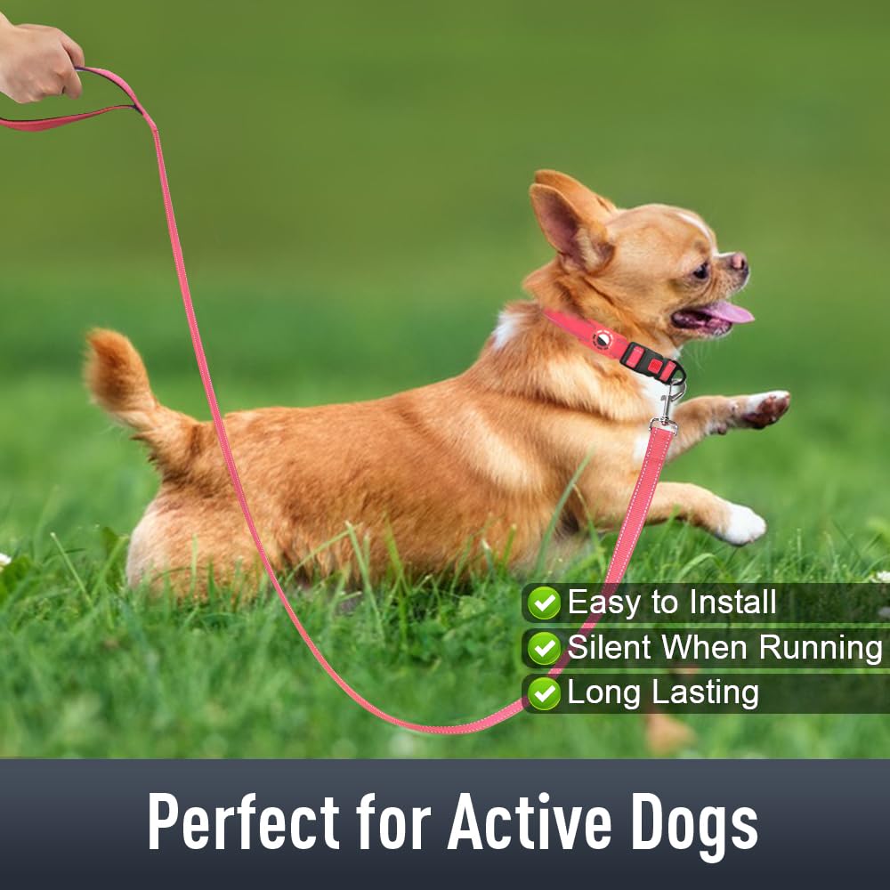 Airtag, Collare per cani per cuccioli, collari riflettenti per cani con supporto AirTag, morbida imbottitura e fibbia di bloccaggio di sicurezza, collare in nylon regolabile per tutte le razze,