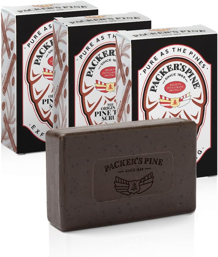 - Tar Scrub Soap | The Original Mens Body Soap Made With Natural Pine Tar and Pine Oils | All Natural Mens | Paraben, Sulfate, and Creosote Free (3 Pack)