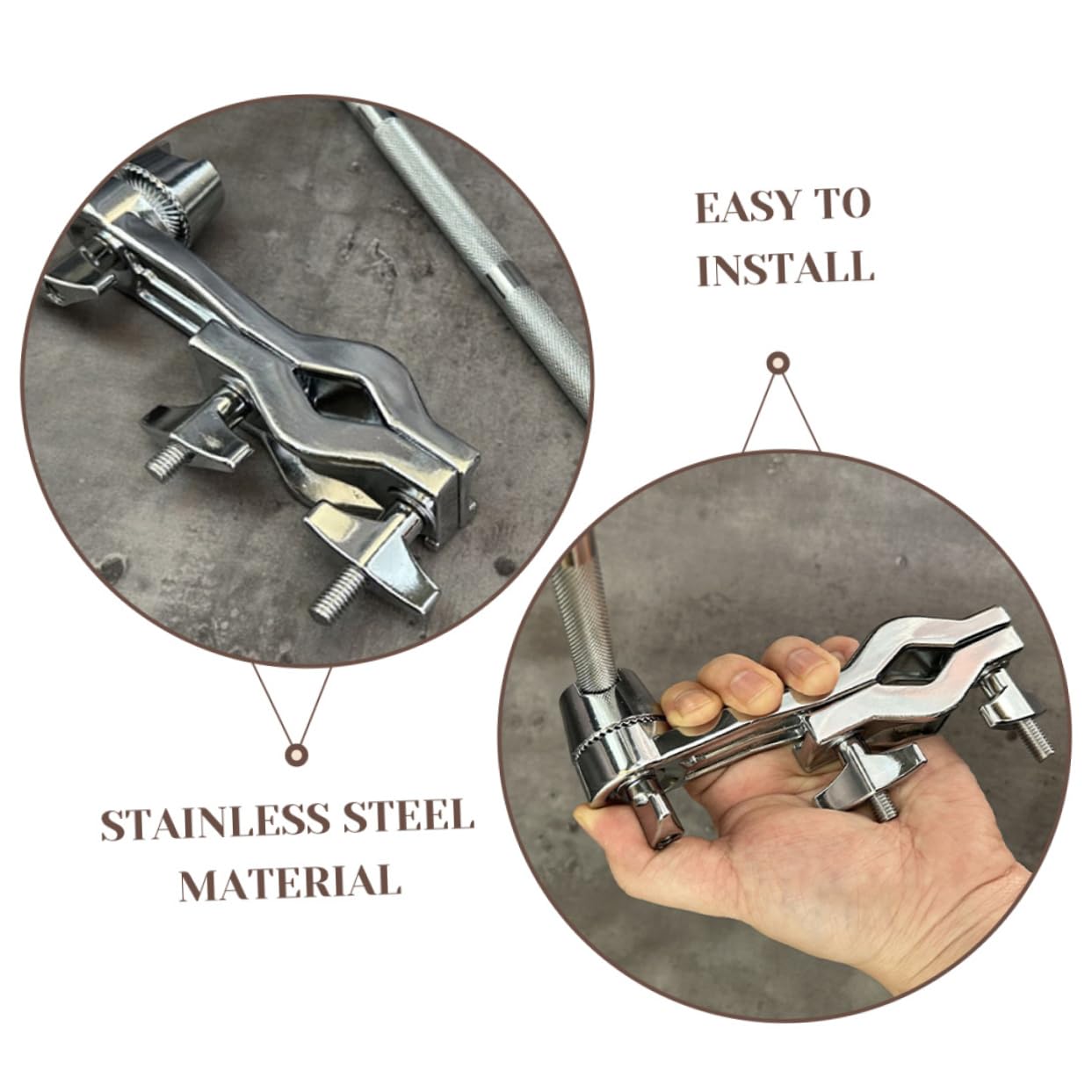 HEMOTON Clip De Extensión Para Platillos Rítmicos De Acero Inoxidable Brazo Para Soporte Profesional De Batería De Repuesto Para Instrumento De Percusión Uso Escenario De Música