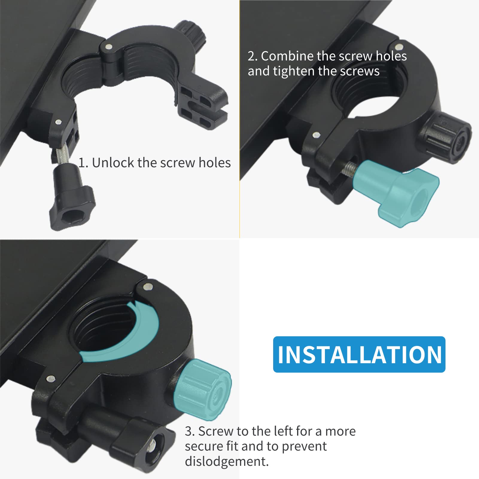 Yunseity Supporto per Microfono, Supporto Microfono da 6,5 ​​x 8,7 Pollici su Supporto per Vassoio Rack, Accessori per Leggio per Microfono, Scheda Audio, Telefono Cellulare