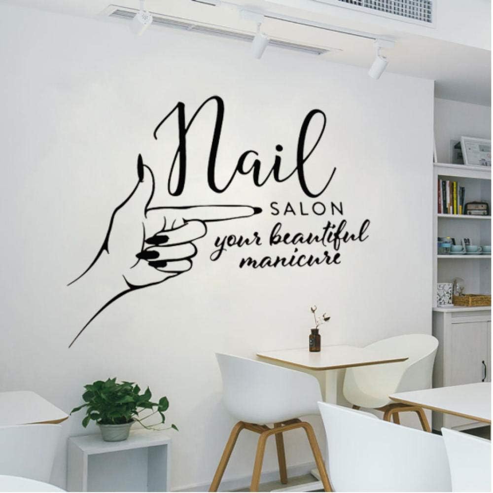 Manicure Nail Studio Logo Wall Sticker Girls Nail Beauty Salon Vinyl