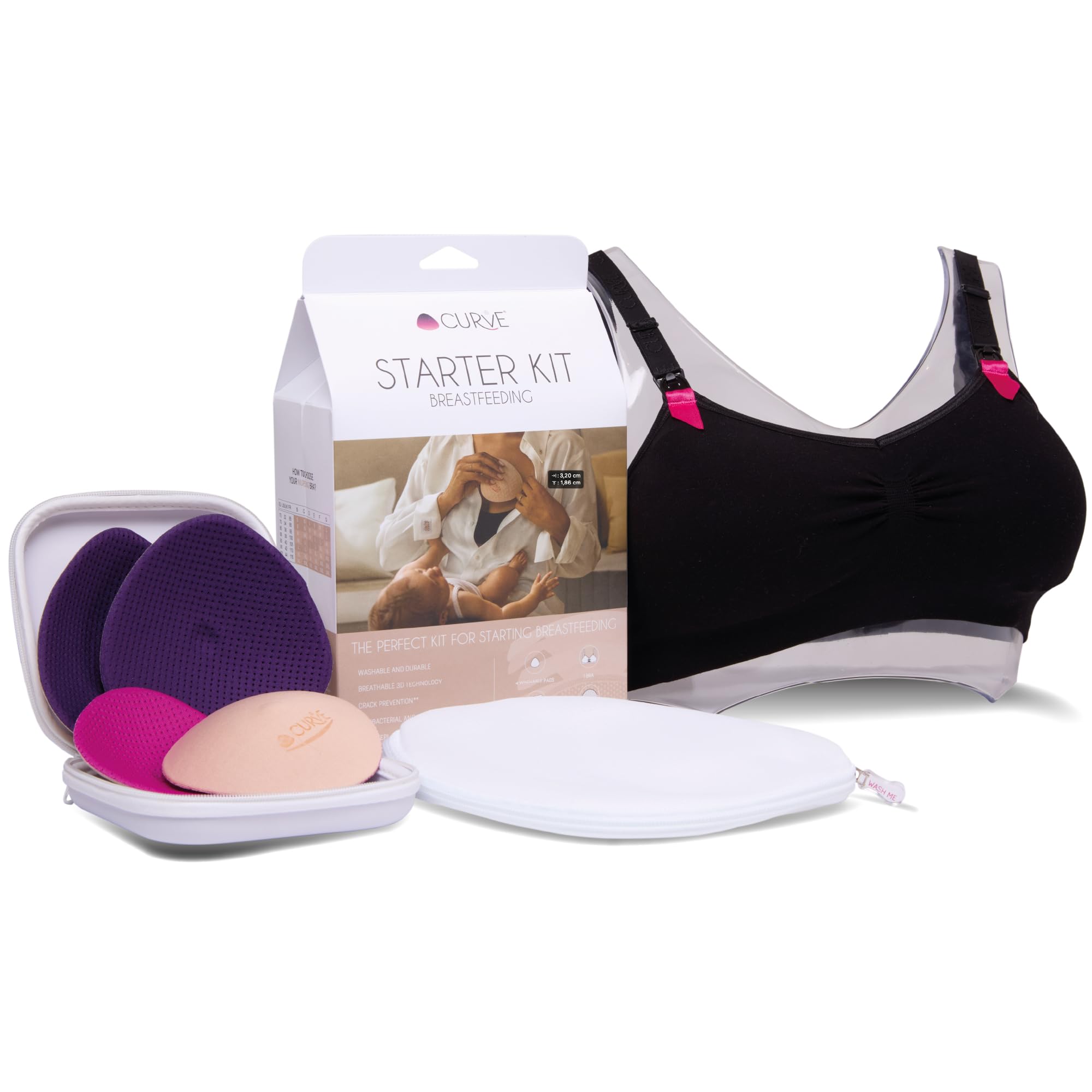 Still-Starter-Set, Still-BH für 2 Nächte und 2 Tage, waschbare und wiederverwendbare Stilleinlagen, hautfarben