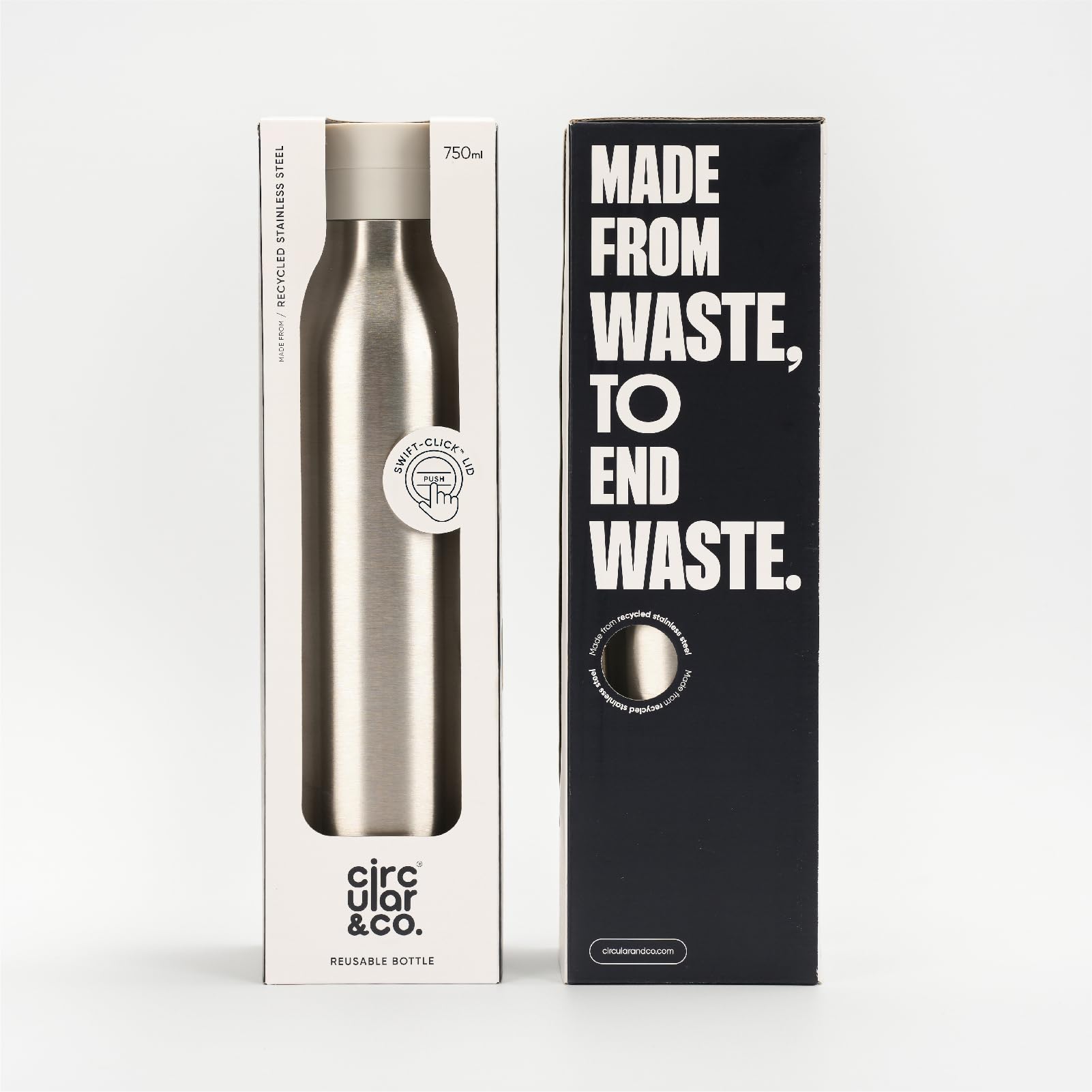 Circular&Co (Previous Generation) 750ml Stainless Steel Reusable Water Bottle, Insulated, Double Walled - Image 4