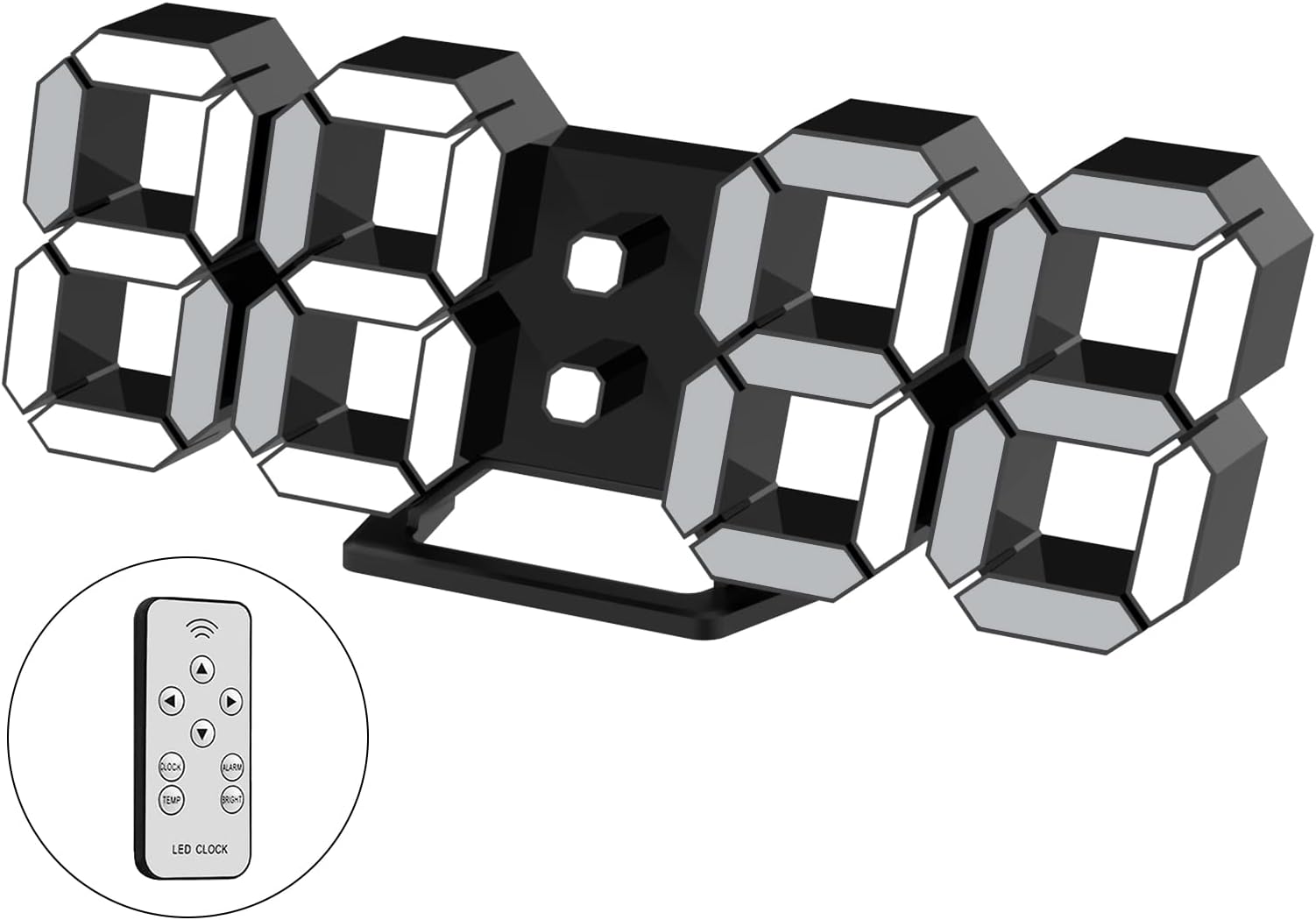 Retoo 3D LED Digitalwecker - USB & Batteriebetrieb Mit Temperatur & Kalender