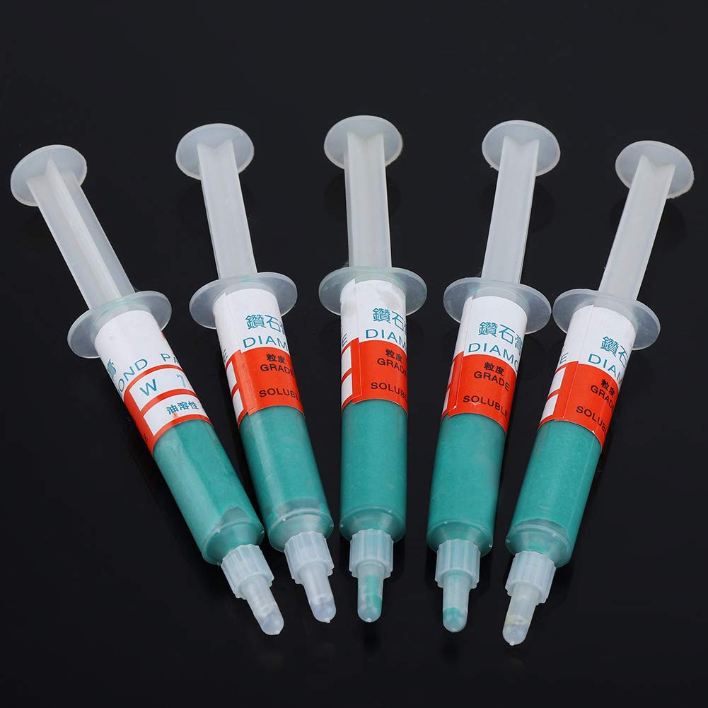 Pasta Diamantata Per Lucidatura - 5 Tubi Da 0.5 A 40 Micron Per Metalli, Gioielli E Pietre - Foto 3