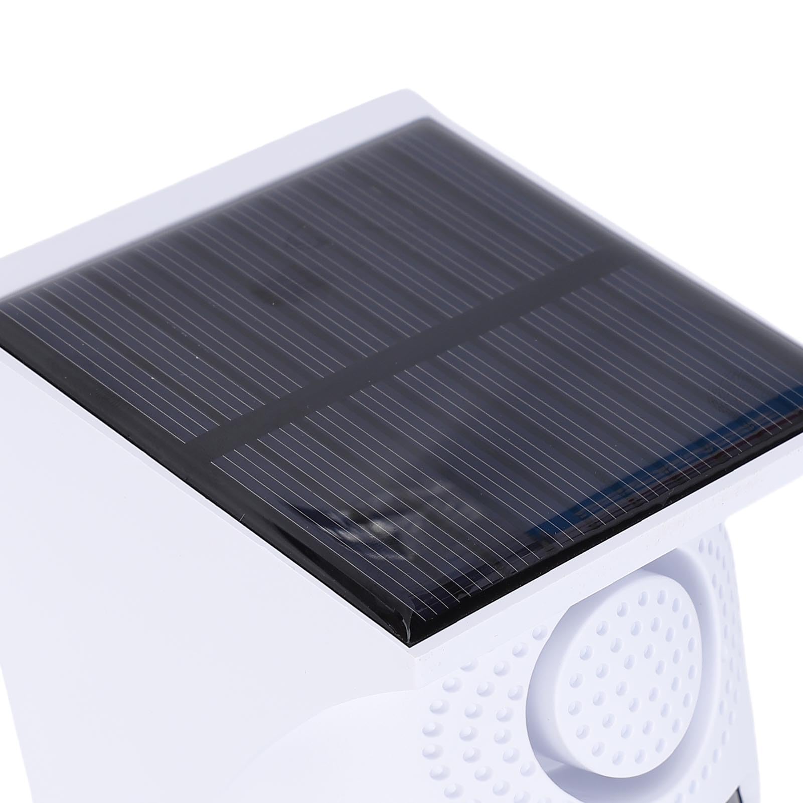 Fockety Solar-Außen-Bewegungsmelder-Alarm, WLAN, 120 DB Sound, IP67 Außen-Sicherheitssirene, Solar-Stroboskop-Alarm, Fernbedienung, Solar-Sicherheitssirene mit 4 Arbeitsmodi für Tuya