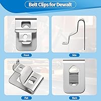Vista 5 de 4 piezas de clips de cinturón para Dewalt, clip de repuesto premium de acero inoxidable 304, con tornillos, para Dewalt DCD7771 Compatible