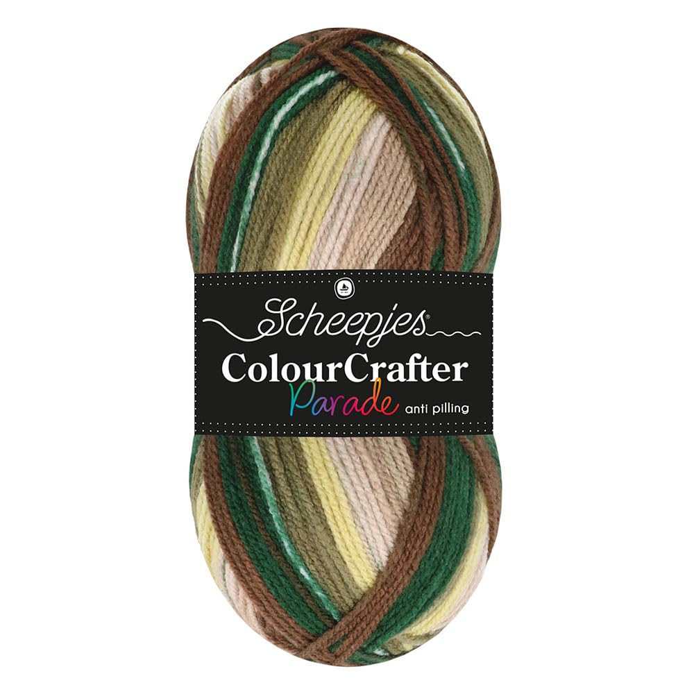 Scheepjes Colour Crafter Parade 1x100g - 607 Pine Forest, Bruin, Groen, Beige, Brown