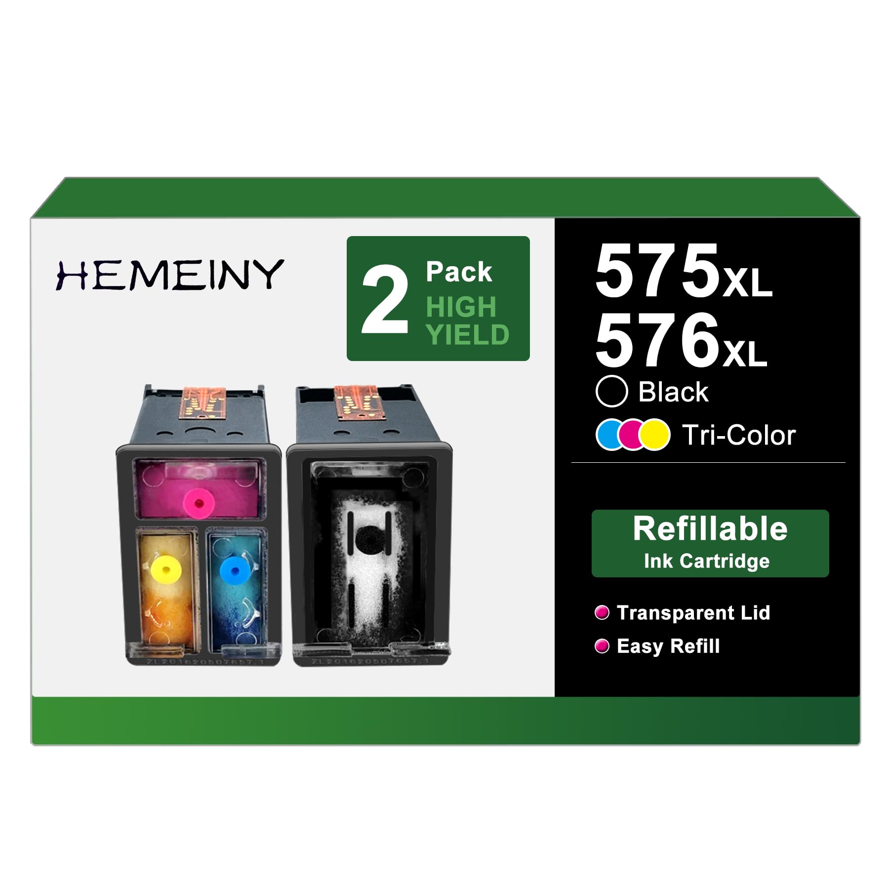 575XL 576XL Nachfüllbare Tintenpatrone Ersatz für Canon PG-575XL CL-576XL Tinten, funktioniert mit PIXMA TS3550i TS3551i TR4750i TR4751i Drucker