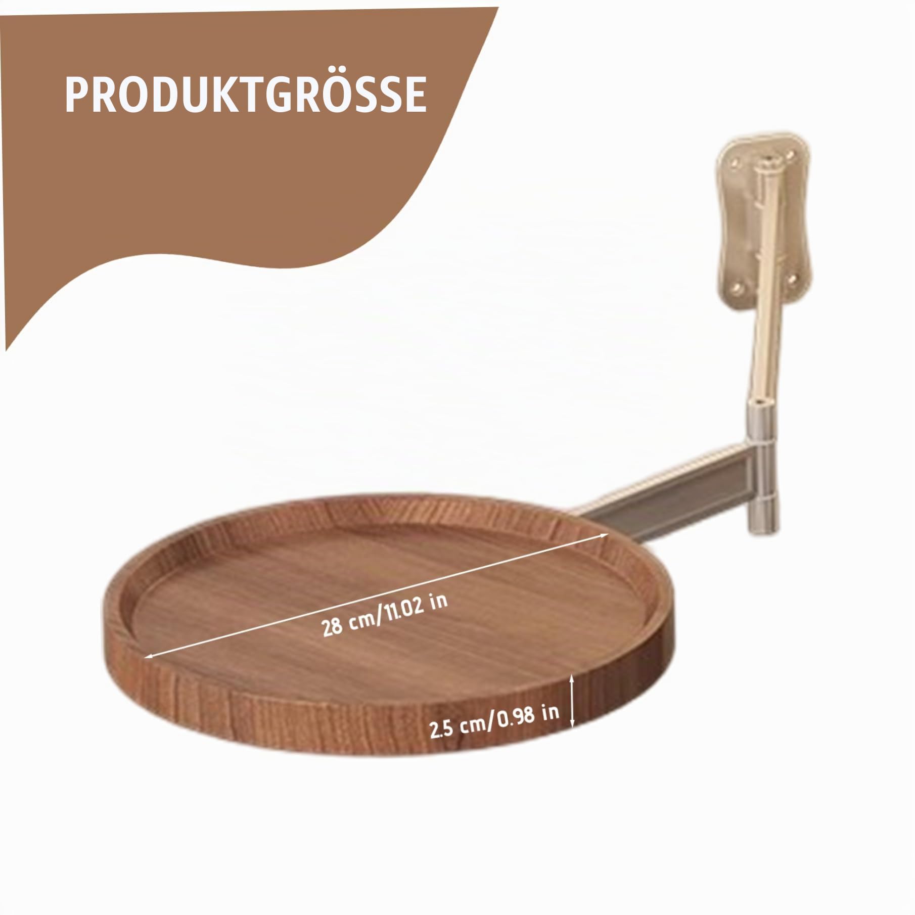 Wandmontierter Klapptisch, verstellbar, aus Holz, platzsparend, rund, zum Herunterklappen für kleine Räume, für das Wohnzimmer zu Hause, an der Wand montierter Nachttisch, herunterklappbar
