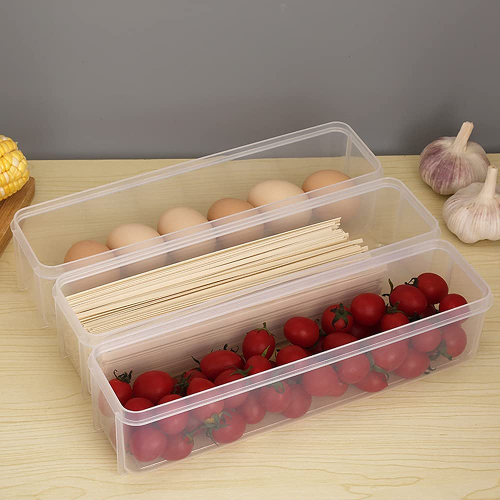 2 Piezas Recipiente Plástico para Alimentos, Cajas Pasta para Espagueti, Cajas con Tapas para Pasta, Espagueti, Cereales (2 Colores)