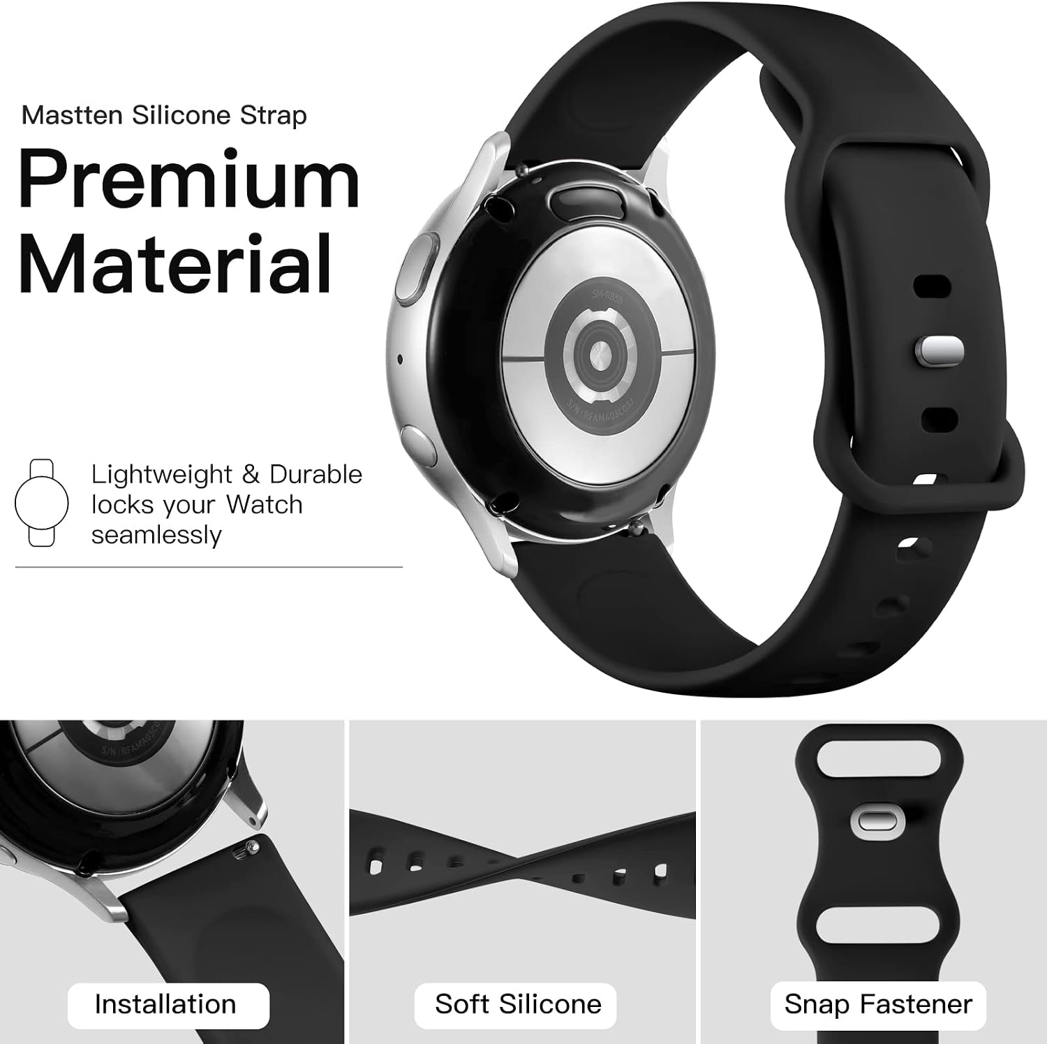 Mastten 20mm Strap Compatible With Samsung Samsung Galaxy Watch Straps 4/5/6/7 40mm 44mm - Image 4
