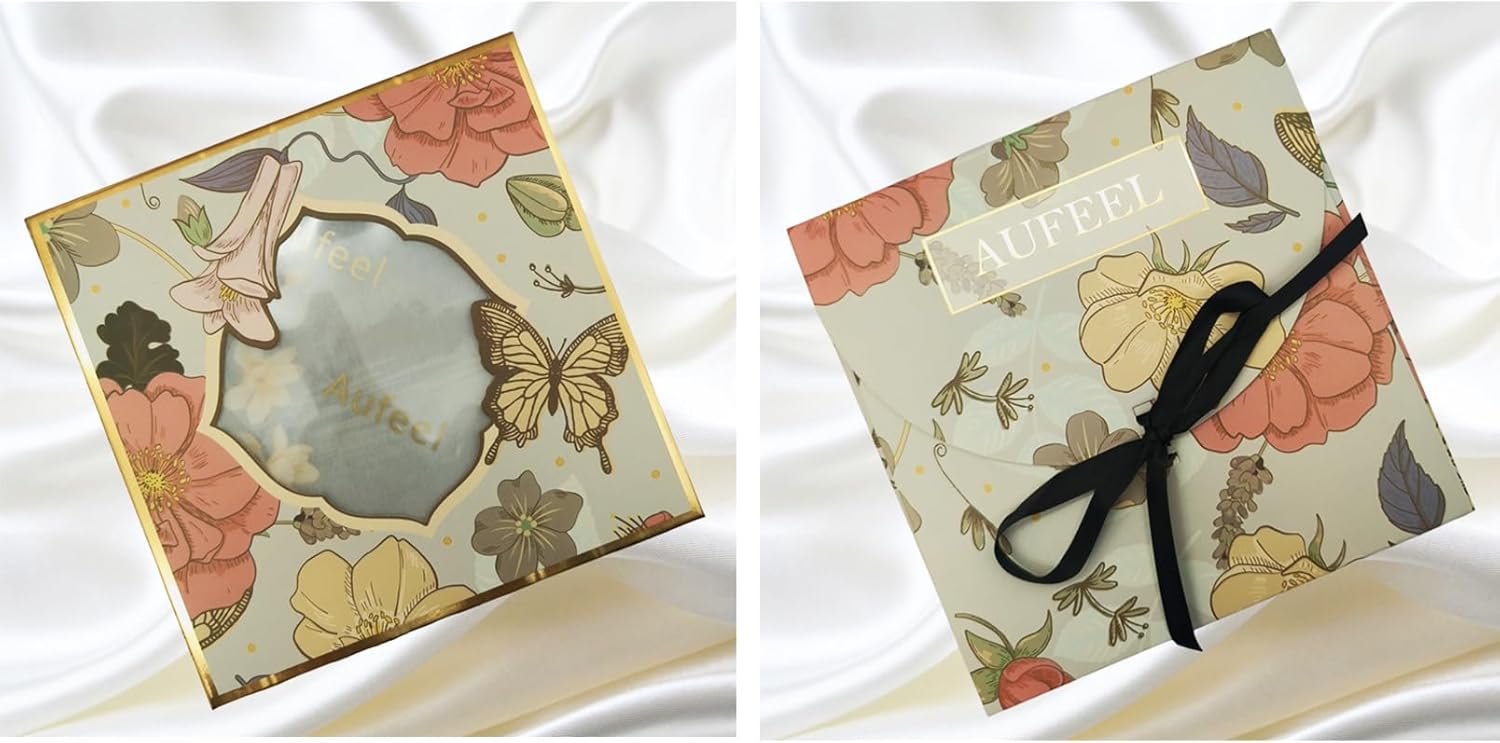 Aufeel Women's 100% Pure Mulberry Silk Small Square Scarf - Neckerchief Women - Silk Headscarf - 21" x 21" - Image 6