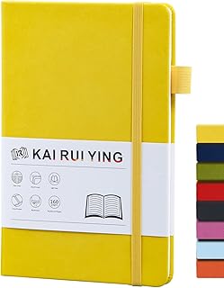 KaiRuiYing Journal Notebook with Pen Holder, A5 Notebooks for Work/Writing, College Ruled Notebook for School, Thick Journal for Men/Women, Note Book/Pads for Note Taking, 100Gsm Paper Lined Notebook