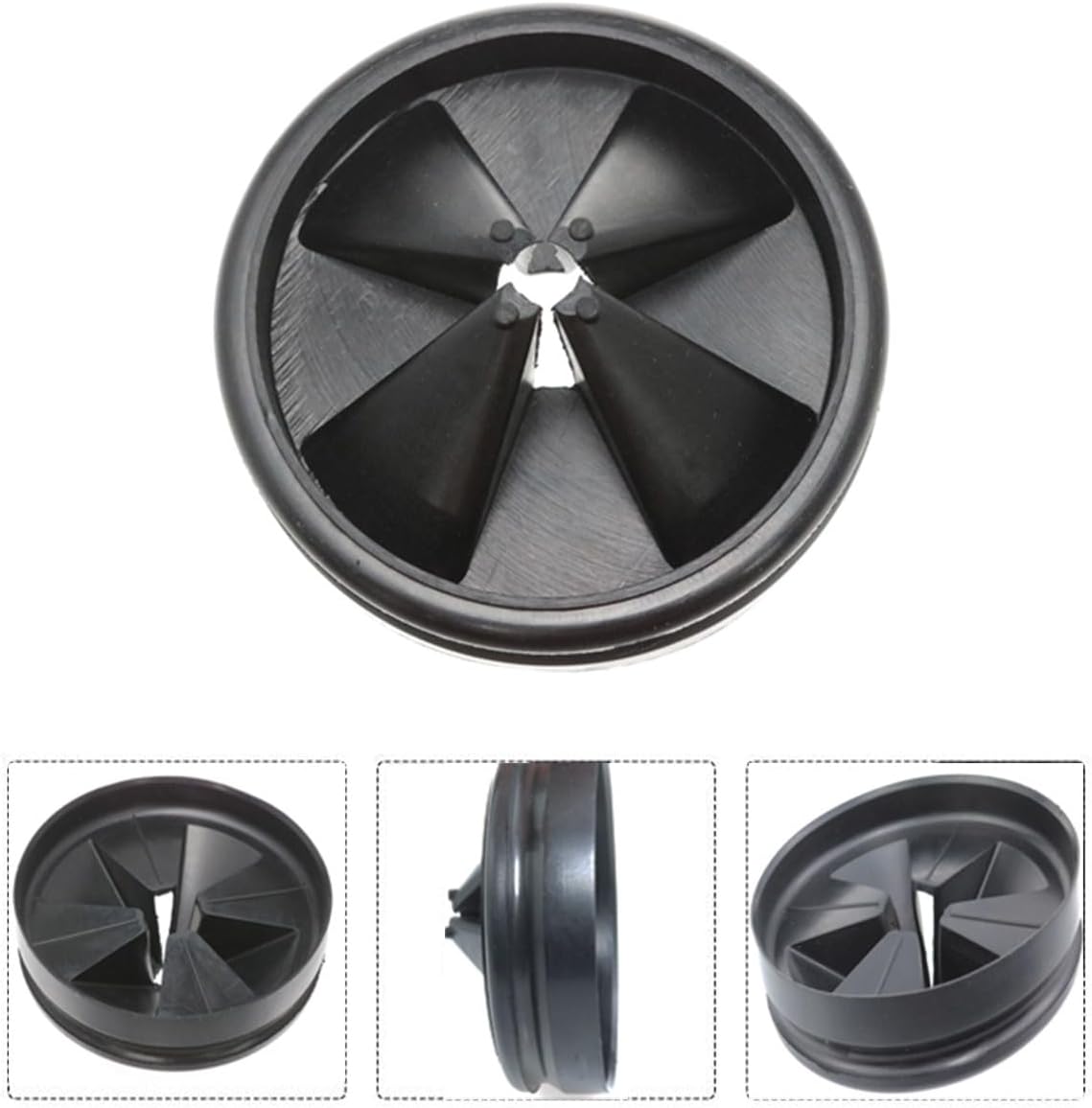 Lovelysp Garbage Disposal Splash Guard Drain Splash Guard Collar Quiet Collar Cover Rubber Sink Baffle Quiet Cover Replacement (Black) 1PCS