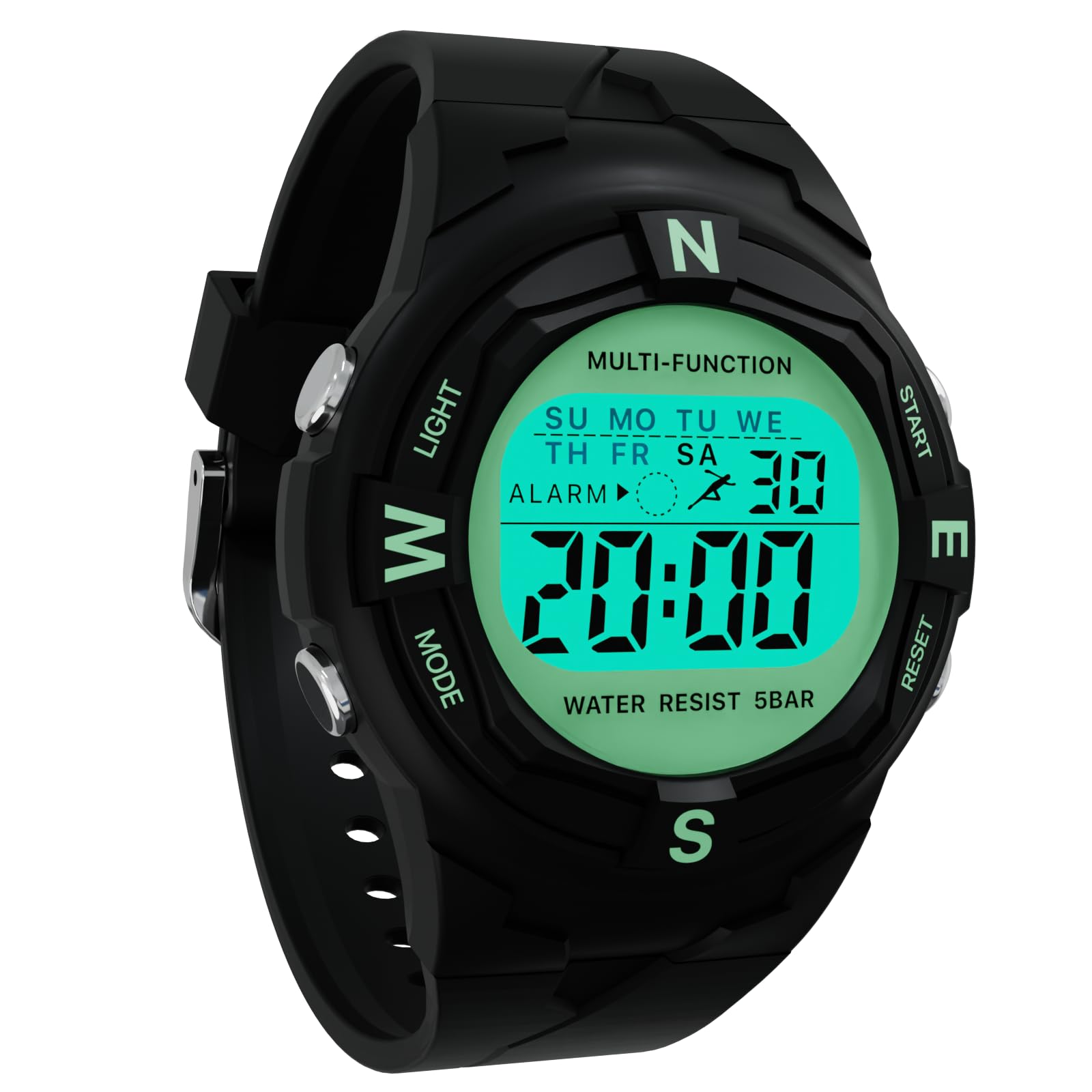 Rziawssa NiñOs Impermeable Reloj Digital 50m NiñOs NiñAs Adolescentes Reloj Digital con Correa De TPU Adecuado para 4 A 14 AñOs con CronóMetro Led Y Calendario