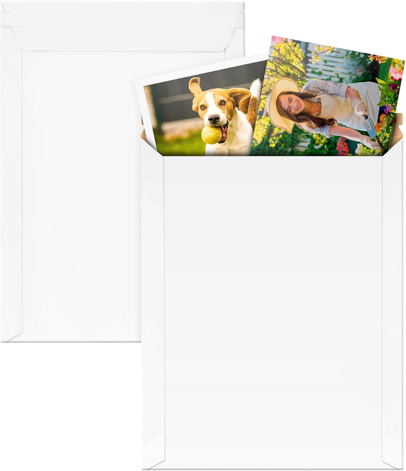 APQ Supply Natural Kraft Rigid Mailers, 9.75 x 12.25 Inches. Pack of 10 Paperboard Envelopes. Sturdy Stay Flat Mailers with Self-Seal Closure. Recyclable Hard Envelopes for Mailing. Stayflat Mailer