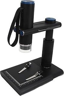 WiFi Digital Microscope 50â€‘1000X Magnification USB Microscopes Camera with 8 Adjustable LED, Manual Focus, Rechargeable Design, Wide Compatibility, Wide Application (Black)