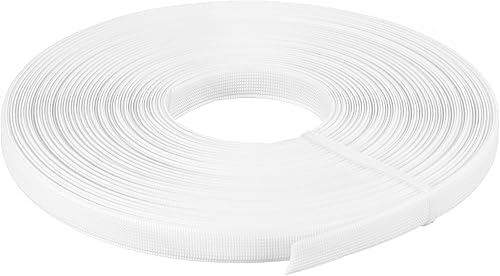 uxcell Deshuesado para coser, 1 pieza de 25 yardas y 0.472 in  corsé de poliéster de alta densidad para vestido de novia, vestido de novia (blanco)