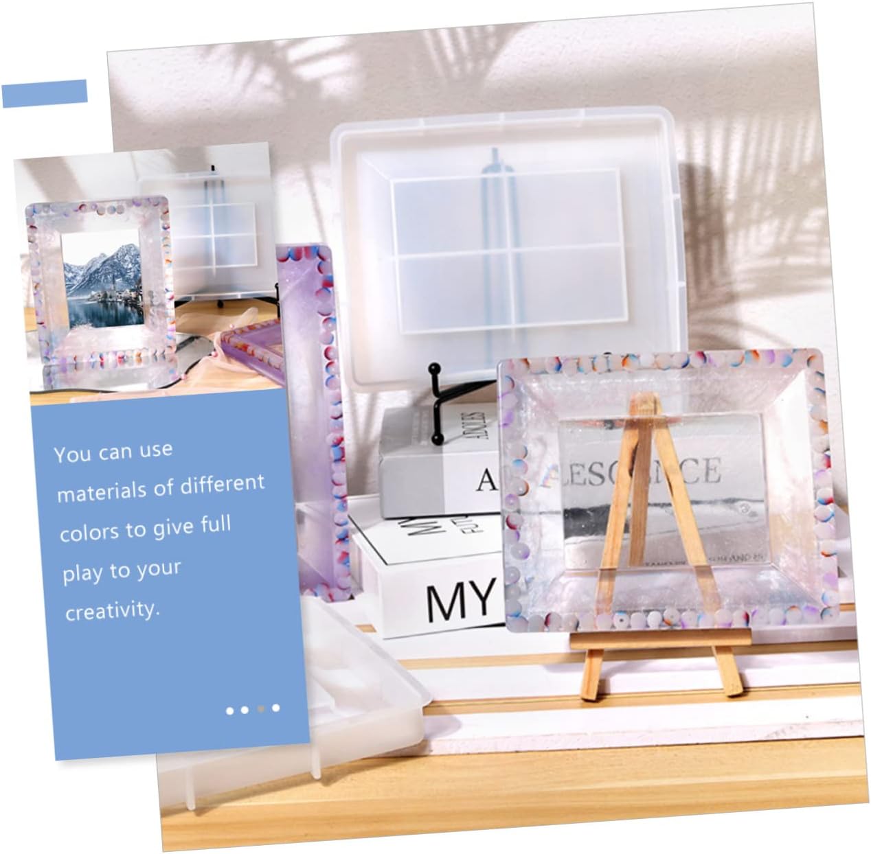 STOBOK 3pcs Picture Frame Silicone Mold for Crafting Design for Epoxy and More Smooth Silicone for Creative Projects