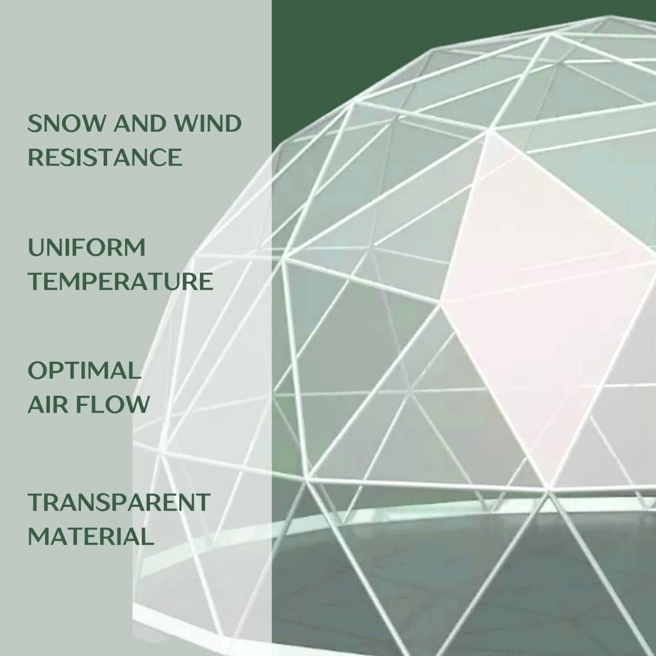 Garden Dome Bubble Tent – 12 Ft Clear Geodesic Backyard Igloo Tent – Outdoor Igloo Dome for Winter – Canopy Gazebos Greenhouse – Weather Proof Transparent Camping House for Picnic, Sunroom