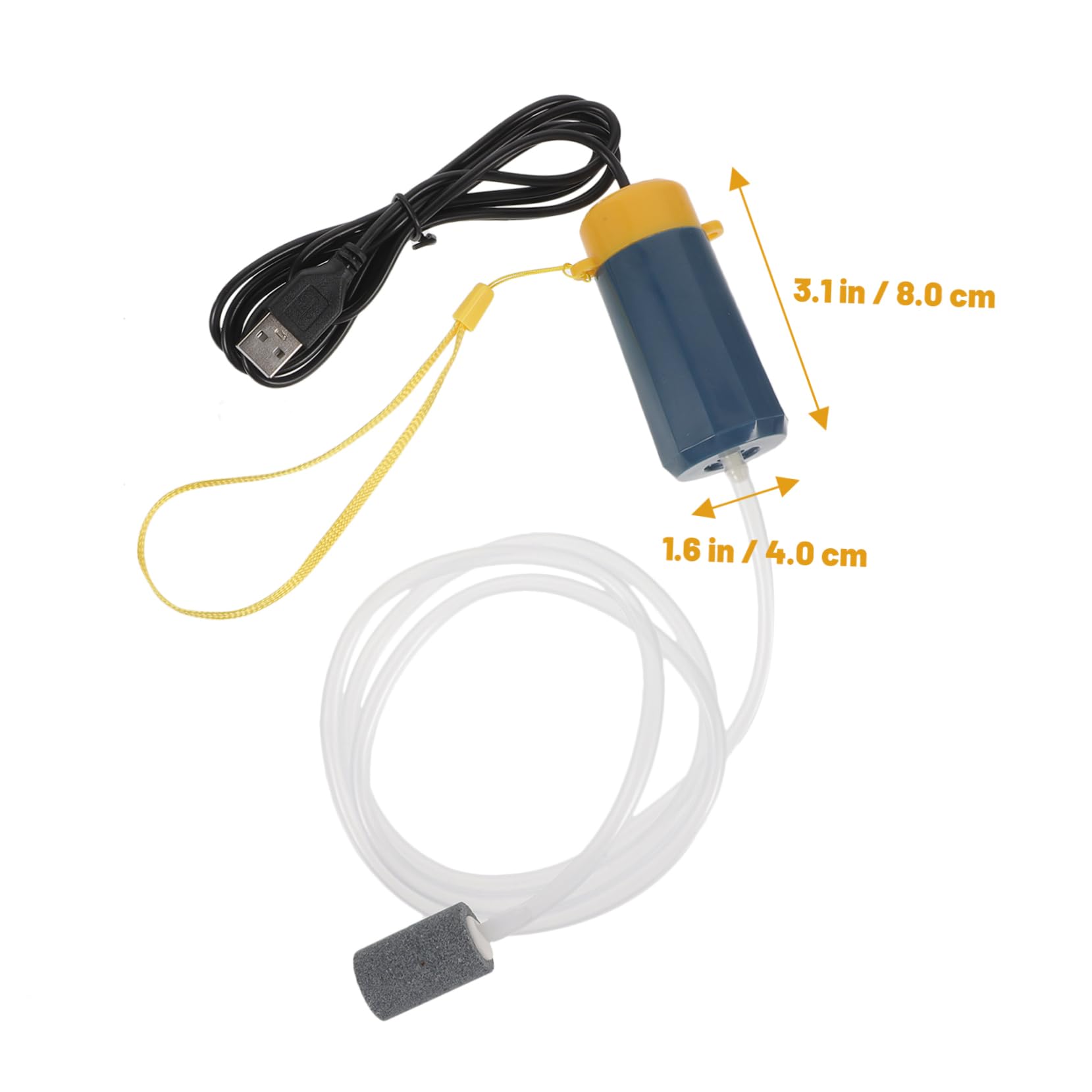 Toddmomy 3piezas Bomba De Portátil USB para Acuarios Aireador Silencioso Gran Desplazamiento para Peceras y Actividades De Pesca Generación Estable De Burbujas
