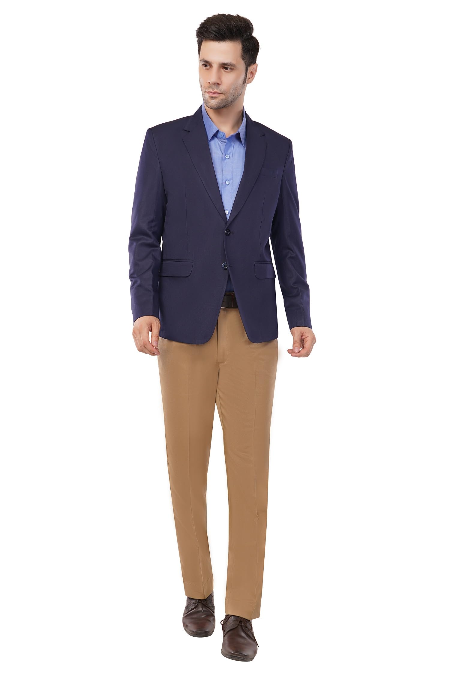 ark corporate uniforms Men's Classic Tailored Fit Blazer - Versatile Business and Casual Wear (in, Numeric, 36, Regular, SkyBlue)-picture-22
