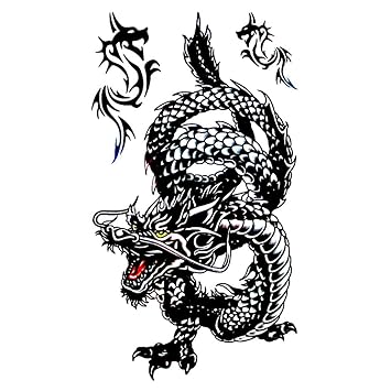 ORDERSHOCK Dragon Tattoo Temporary Tattoo Stickers For Male And Female Fake Tattoo Sticker Tattoo body Art