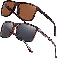 Vista 23 de NIEEPA Gafas de sol polarizadas deportivas para hombre, gafas de marco cuadrado NP1007