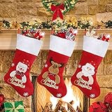 🎅Estilo de aplique 3D - Bordes bordados adorables rellenos con diversión de vacaciones. Material de adornos de Navidad, 10% lana, 10% linta, 10% algodón, 70% tela no tejida, sin duda se verá muy bien cuando se cuelga al árbol de Navidad. ¡No puede esperar a verlo!