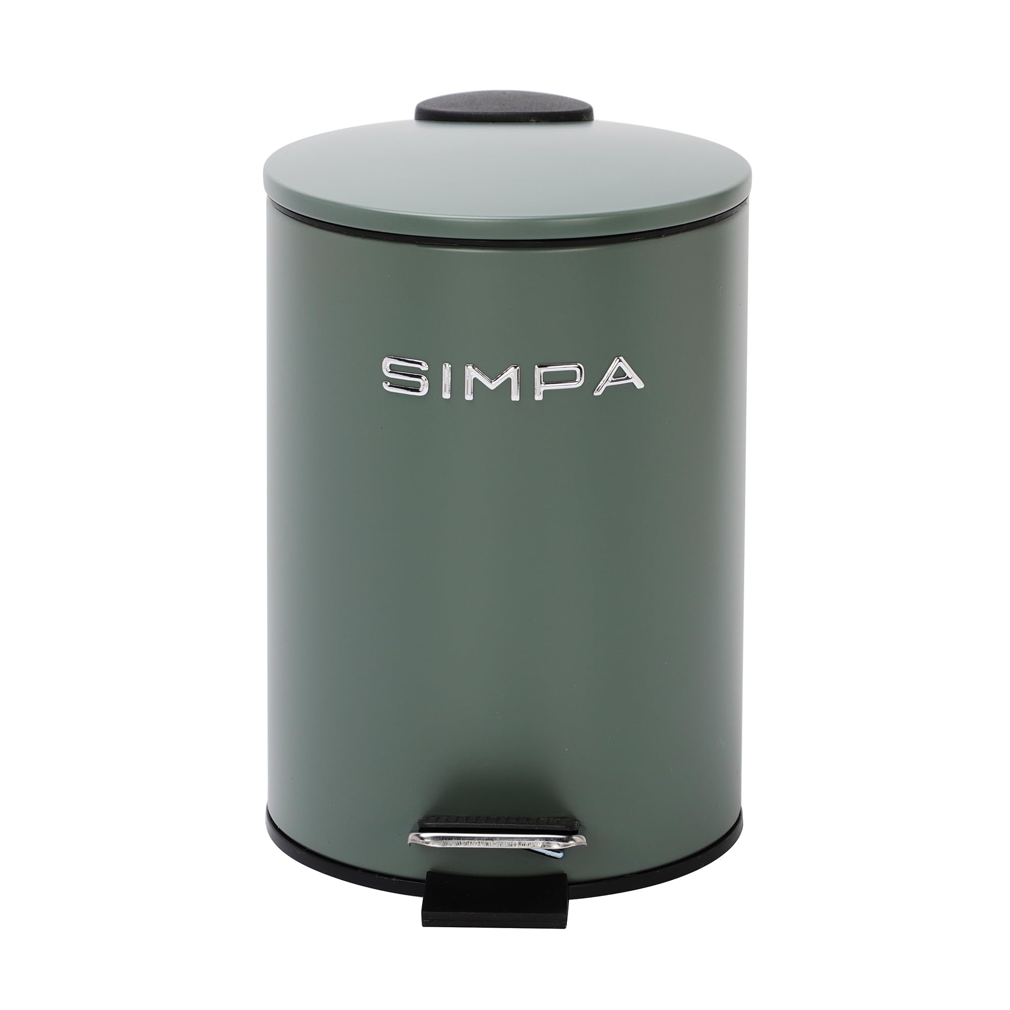 simpa 3L 3 Litre Matt Green Slim Soft-Closing Pedal Dustbin. โ image 1