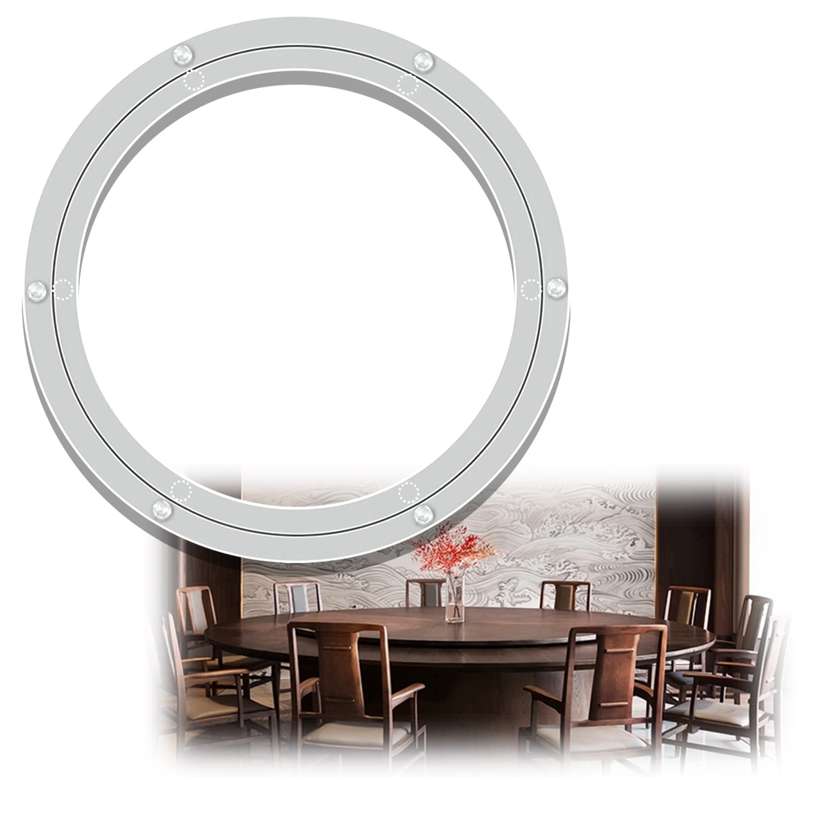 Aluminio Lazy Susan Rodamiento Giratorio, Cojinete Base De Placa Giratoria