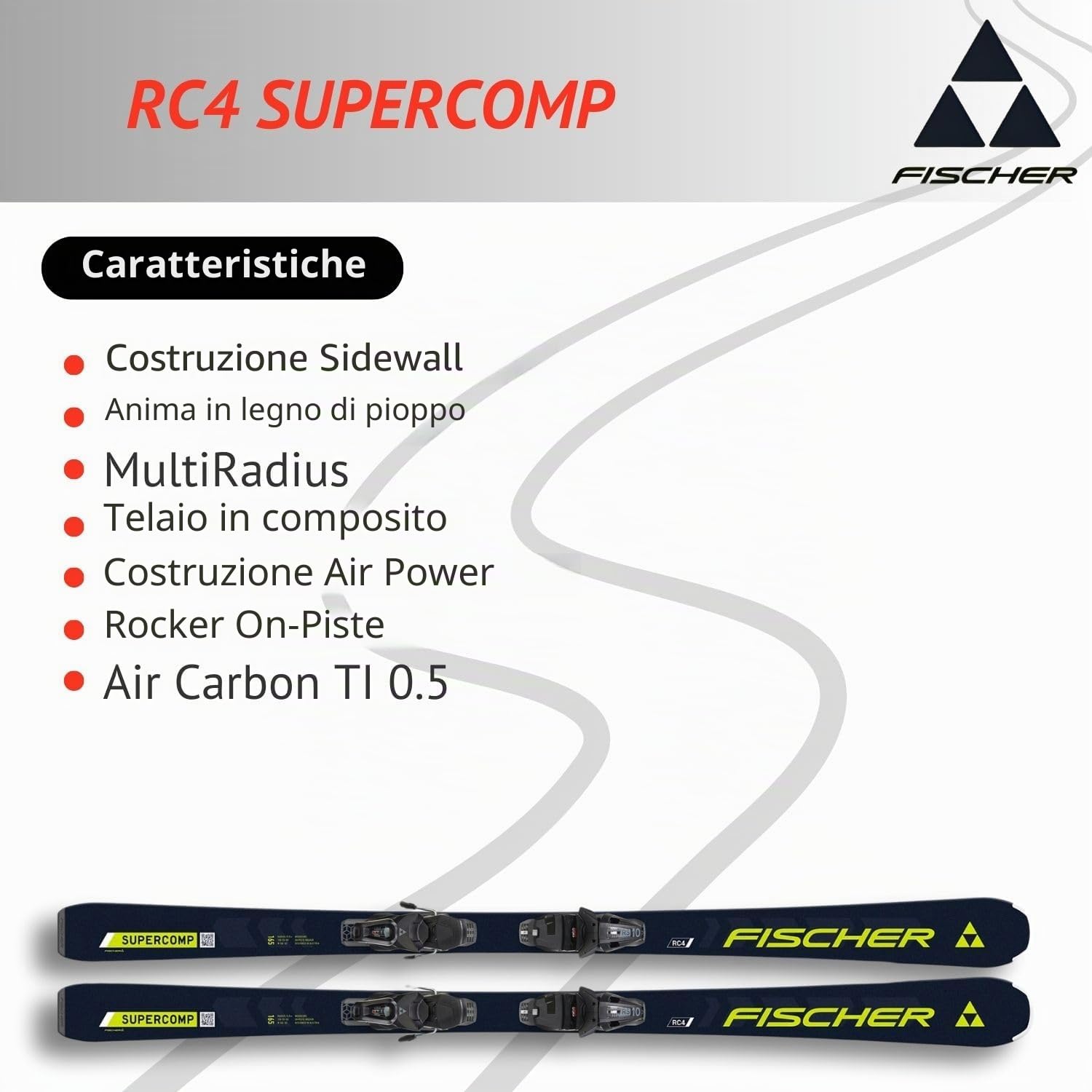 Fischer RC4 SUPERCOMP SLR + RS 10 SLR GW - Set da sci