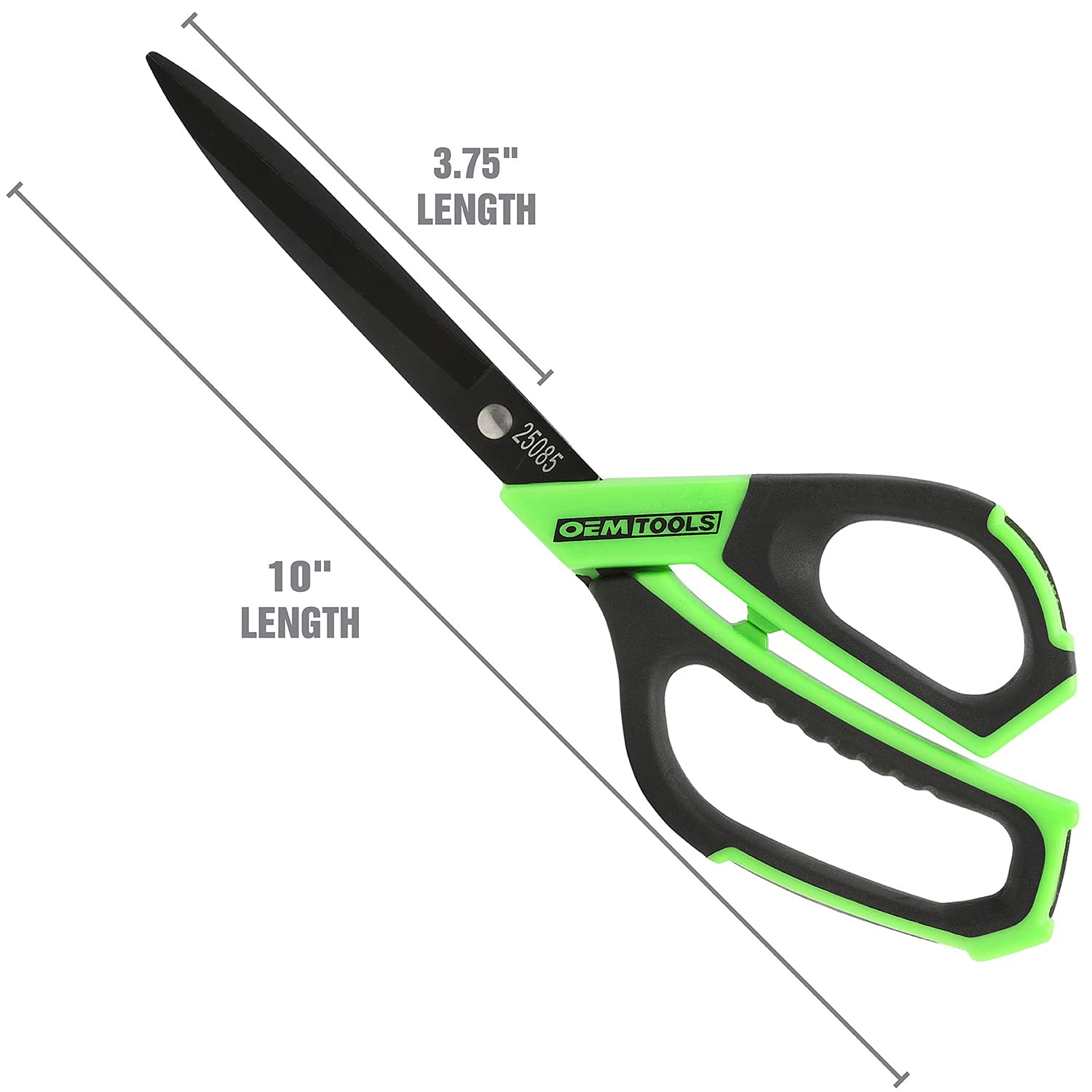 OEMTOOLS 25085 Tijeras de utilidad de 25,4 cm, tijeras de acero inoxidable duraderas, tijeras recubiertas de carbono, suministros de oficina ergonómicos, tijeras multiusos