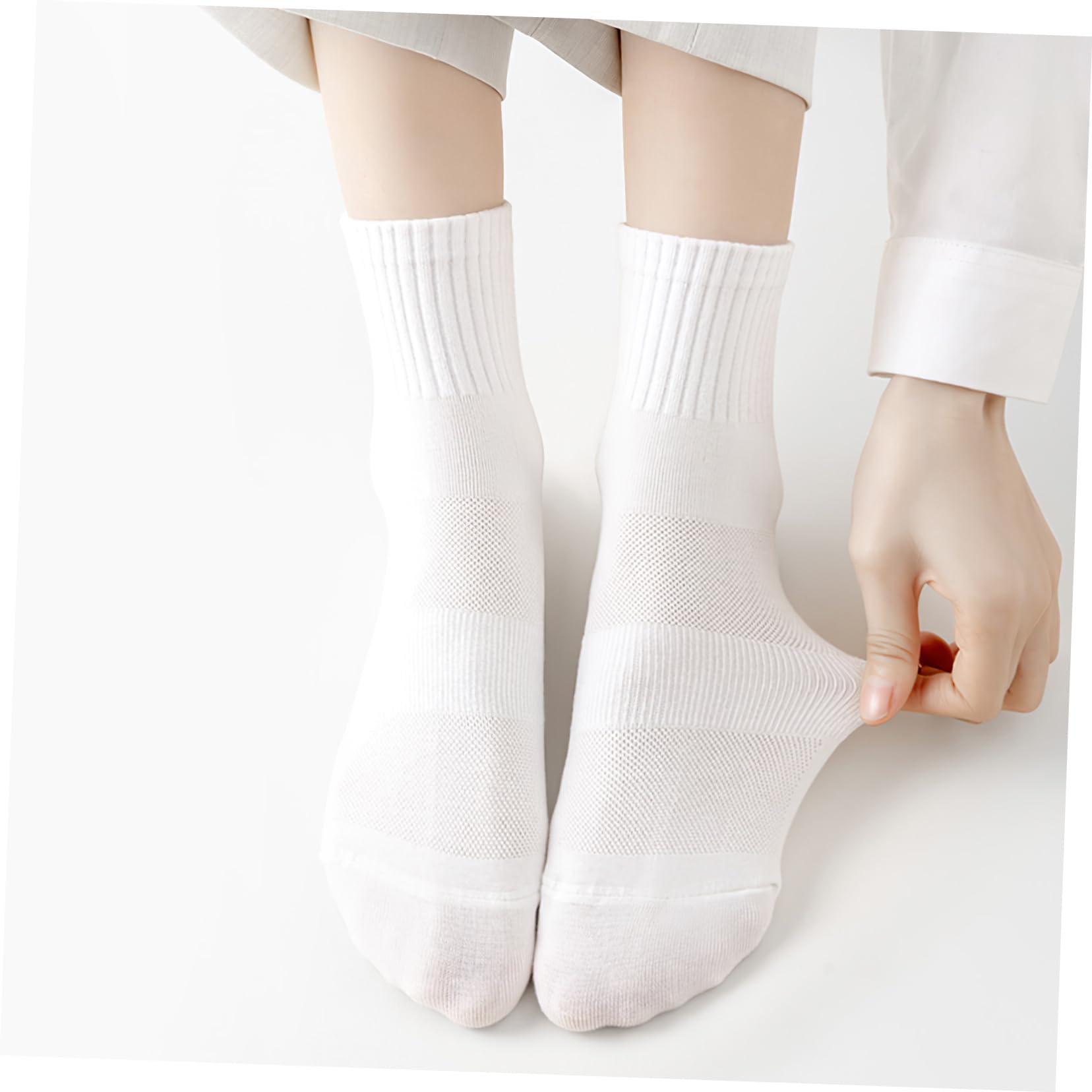SHERCHPRY Chaussettes en Coton -mollet Femme 10 Paires Chaussettes Sport Respirantes Anti-transpiration pour Running et Fitness