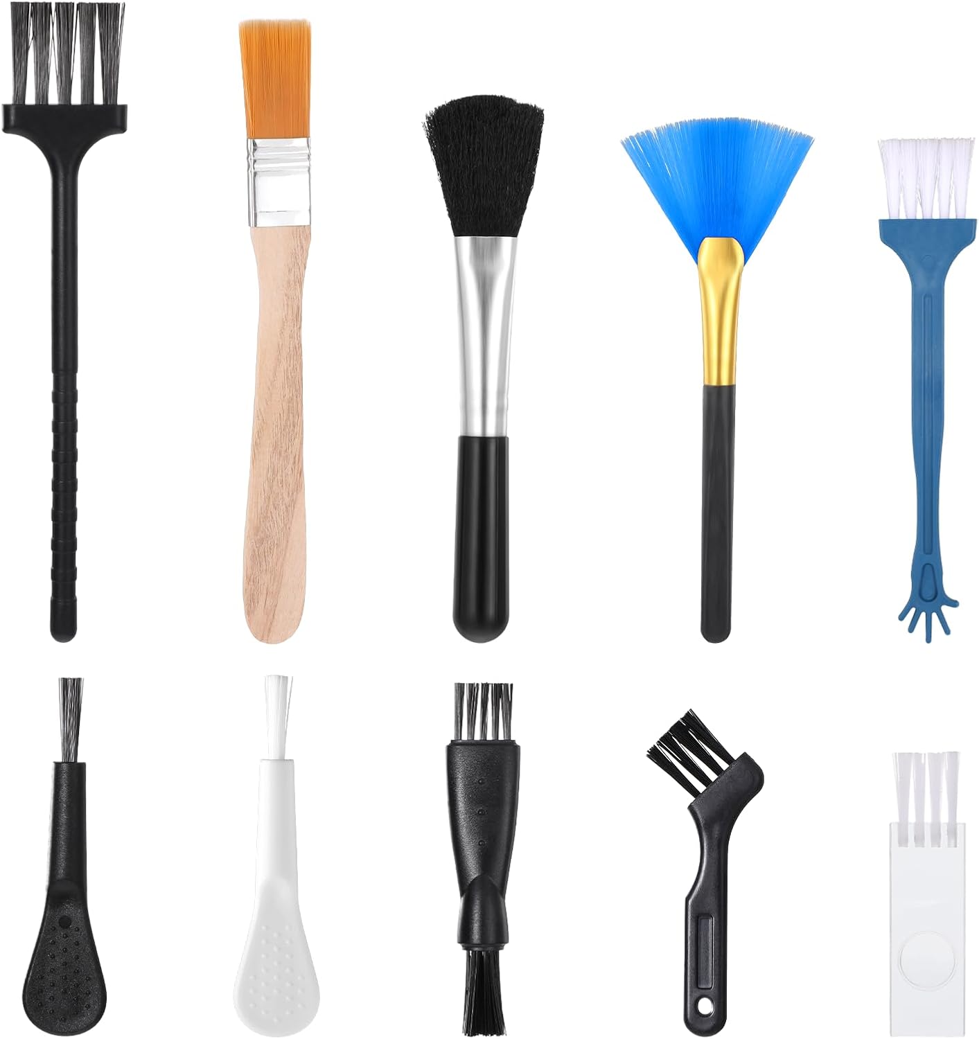 Keyboard Brush, 10 Pcs Mini Anti Static Brush Keyboard Cleaning Brushes Kit Nylon Dust Cleaning Brushes for Electronic Devices Computer Motherboard Fans Camera Small Space Keyboard Brush, 10 Pcs Mini Anti Static Brush Keyboard Cleaning Brushes Kit Nylon Dust Cleaning Brushes for Electronic Devices Computer Motherboard Fans Camera Small Space