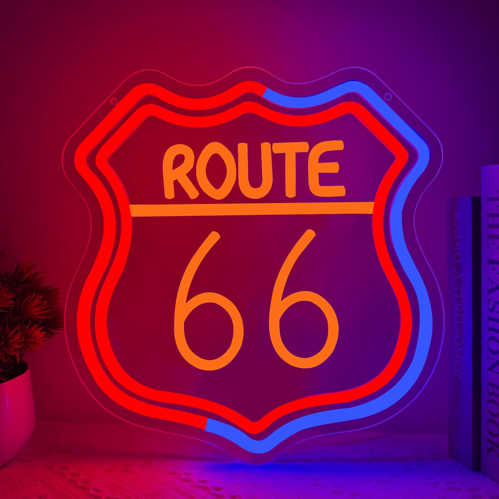 Route 66 Led Light Sign