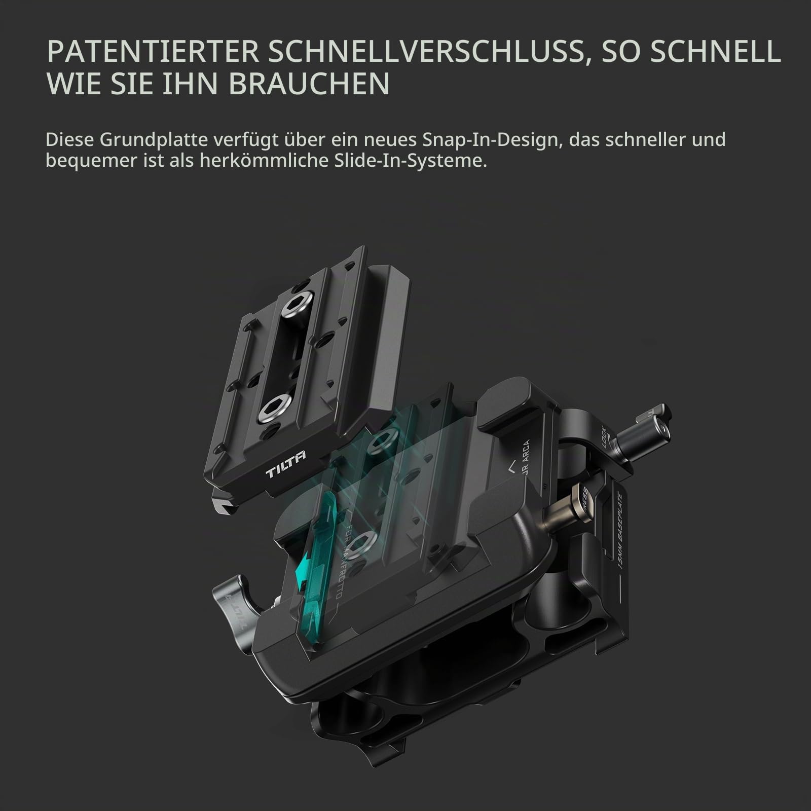 Tilta 15mm LWS Arca Manfrotto Doppelgrundplatten Kit, 2-in-1-Design | mit 15mm LWS Arca Manfrotto Doppelgrundplatte, Doppelter Schnellwechselplatte, Snap-In-Design, Aluminiumlegierung