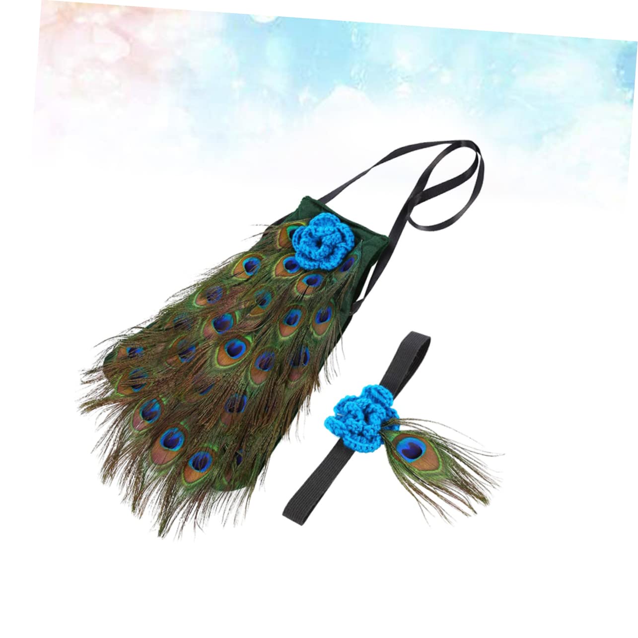 Gadpiparty 2piezas Disfraz De Fotografía para Recién Nacidos Ropa De Cosplay Infantil Accesorios para Sesiones De Fotos Traje De Peacock para Bebés Material y Cómodo