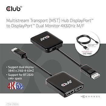 Amazon.co.jp: Club3D Multi Stream Transport MST ハブ