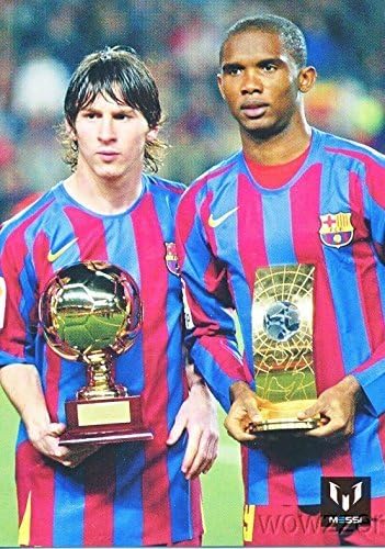 Lionel Messi Official Card Collection #4 Lionel Messi with Samuel Eto’o! World's Biggest & Best Soccer Superstar FC Barcelona! Shipped in Ultra Pro Top Loader to Protect it!