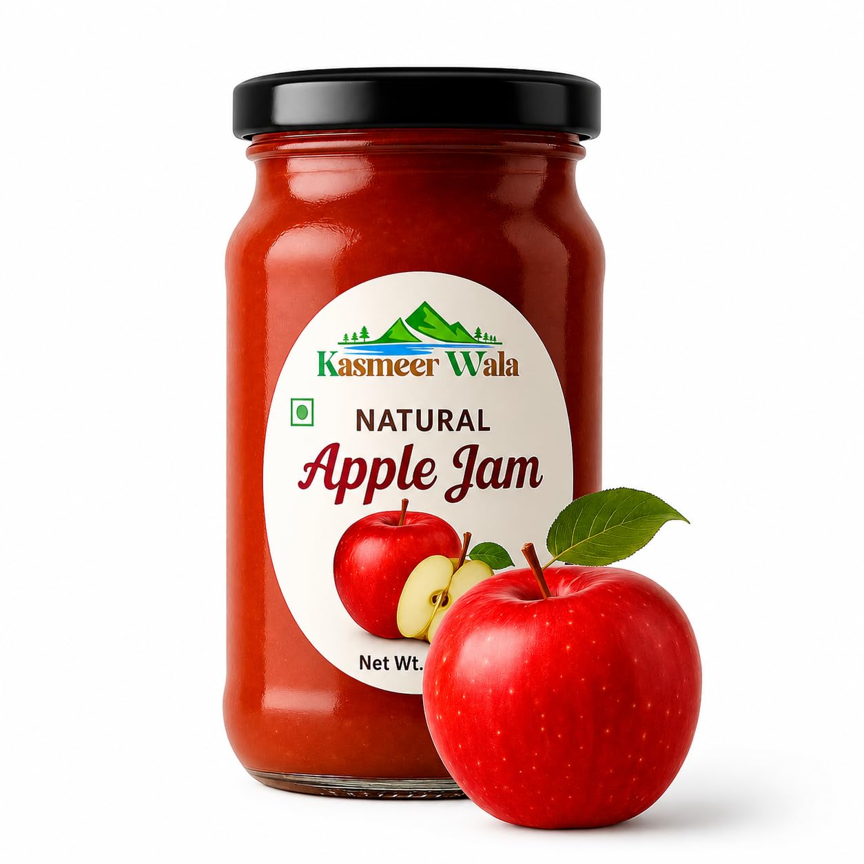 Kasmeer Wala Natural Apple Jam 500g | No Added Colors or Preservatives | Made with Real Kashmiri Apples | Healthy Vegan Fruit Spread for Kids & Adults | High Fruit Content-image-32