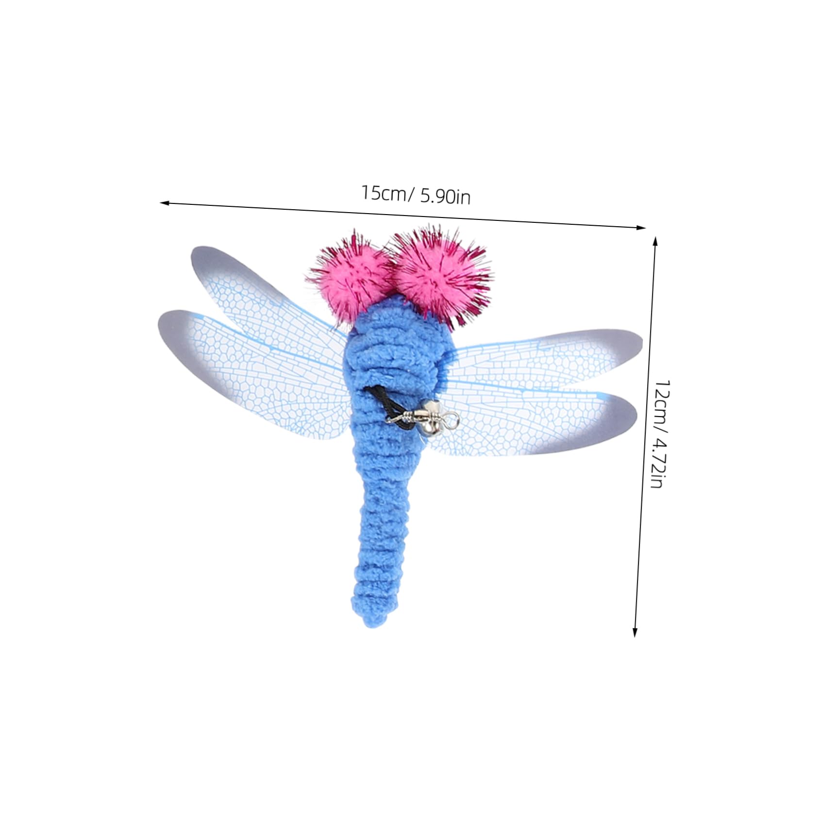 minkissy 15 pezzi Cat Teaser Bacchetta giocattolo coniglio giocattoli sfusi gatto verme giocattolo Cat Toys libellula gatto sostituzione gatto bacchetta allegati coniglietto giocattoli per conigli