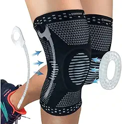 Joelheira de Compressão Profissional Snake para Academia Crossfit Musculação Corrida Bike Volei Basquete - Para proteção e recuperação do joelho (M)