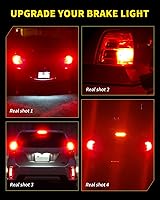Vista 6 de AUXLIGHT Bombillas LED estroboscópicas y traseras de freno 1156 7506, color rojo, 320 % más brillante, 1141 1003 BA15S 1156A, bombillas LED