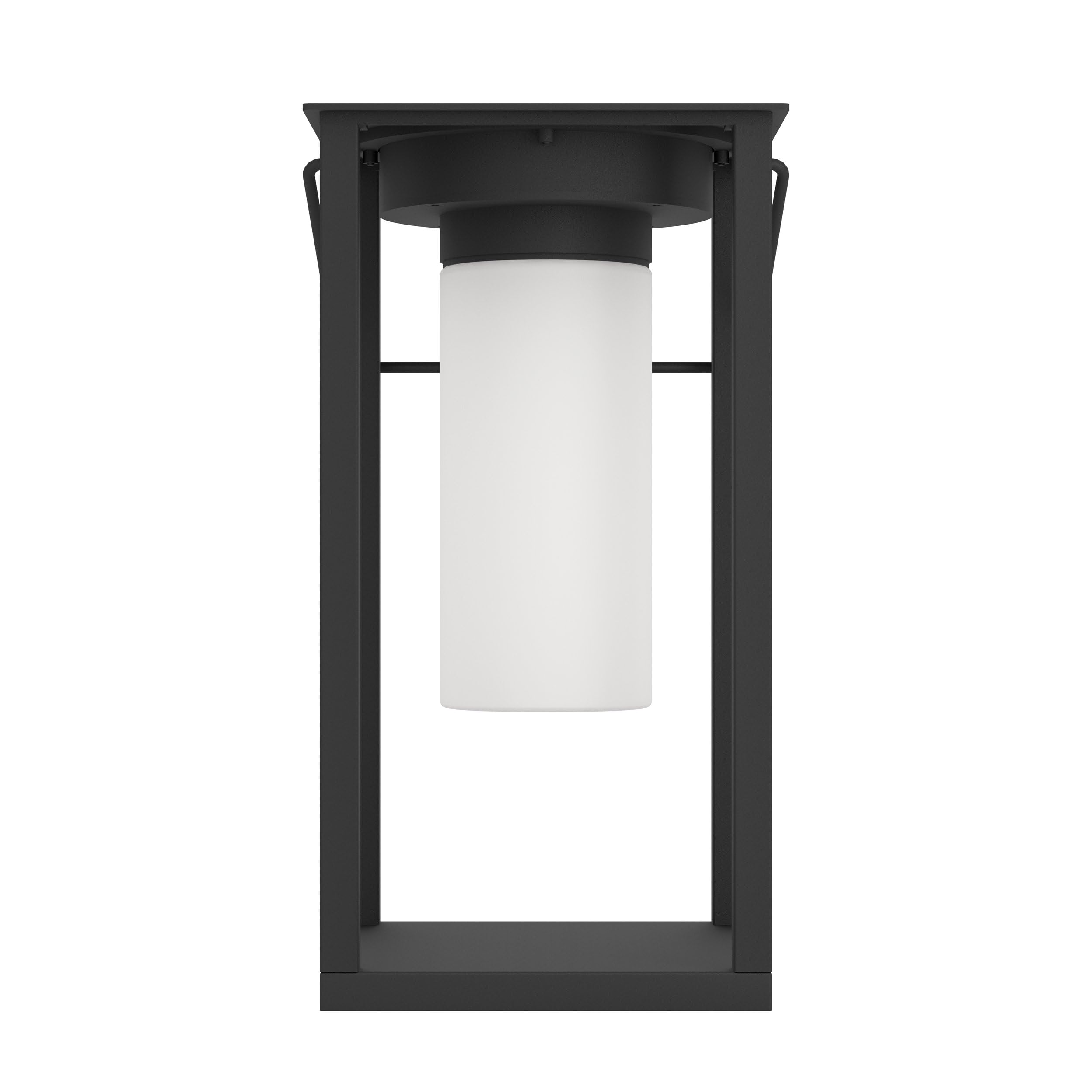 Eglo Lampada a LED da tavolo Usigni, lampada a energia solare per esterni, decorazione per balcone e patio, luce per giardino, lanterna a energia solare in plastica nera, IP44